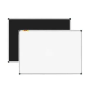 TABLEAU DOUBLE FACE BLANC ET CRAIE 60x90cm "TECHNO" REF: 4509
