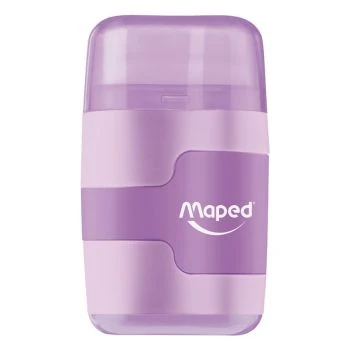 TAILLE CRAYONS-GOMME CONNECT PASTEL 2 TROUS MAUVE "MAPED" REF: 049231