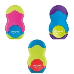 TAILLE-CRAYONS GOMME LOOPY COLORFUL 1 TROU "MAPED" REF: 049121