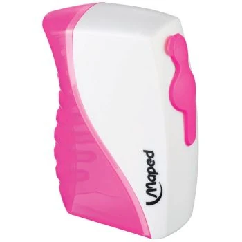 TAILLE-CRAYONS VERTICAL DE 02 TROUS SOUS BLISTER ROSE "MAPED" REF: 060210