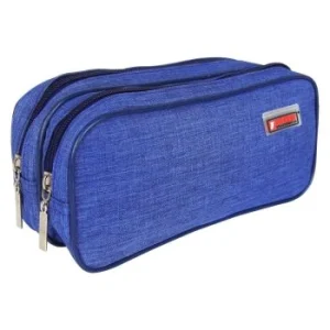 TROUSSE ECOLIER 2 COMPARTIMENTS BLEU "TECHNO" REF: 4854
