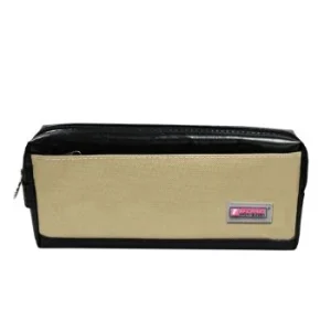 TROUSSE ECOLIER AVEC 2 COMPARTIMENTS NOIR ET BIEGE "TECHNO" REF: 6504