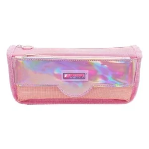 TROUSSE ECOLIER AVEC 2 COMPARTIMENTS ROSE "TECHNO" REF: 6510