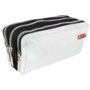 TROUSSE ECOLIER TRIPLE COMPARTIMENT GRIS "TECHNO" REF: 4855